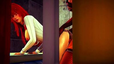 Rias Gremory x Succubus - futanari; oral sex; minet; blowjob; facefuck; doggystyle; 3D sex porno hentai; [High School DxD]