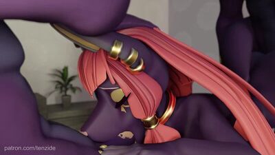 3D Yiff by Tenzide Furry Porn Sex E621 Straight Egyptian mythology Gangbang Blowjob Vaginal Fox Cat