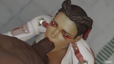 Loba - BBC; blacked; interracial hentai; oral sex; minet; blowjob; deepthroat; facefuck; 3D sex porno hentai; [Apex Legends]