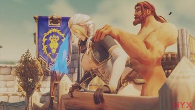 Jaina Proudmoore - NSFW; milf; doggystyle; orgasm; creampie; 3D sex porno hentai; (by @Nyx) [World of Warcraft]