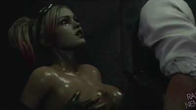 Harley Quinn - tittyfuck; paizuri; masturbation; big tits; big boobs; 3D sex porno hentai; [DC Comics | Batman]