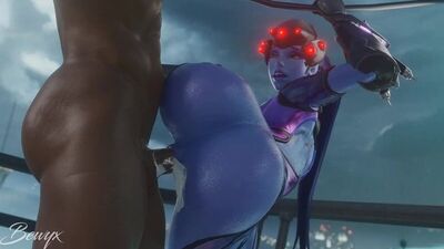 Widowmaker - NSFW; BBC; blacked; interracial hentai; thicc; big butt; big ass; 3D sex porno hentai; (by @bewyx) [Overwatch]