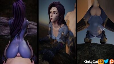 League of Legends Hentai | Lol Porn | [League of Porn] Кай'Са раком (KinkyCat3D)