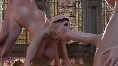 НЕОБЫЧНОЕ 3D ПОРНУШКА) секс втроём, хентай порно мульты