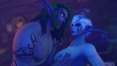 A Night to Remember with Temanil and Nelaryn / World of Warcraft WoW Elf Porn Hentai SFM NSFW Rule 34 Sex