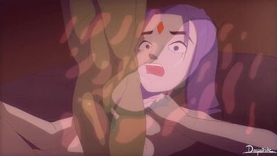3D Monster TT Raven-and-Beast-boy-60fps-ai_1080p Teen Titans hentai rule 34 video porn game