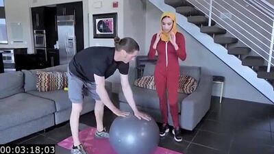 Арабка на тренировке