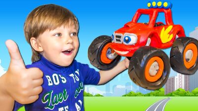 Лепим ВСПЫШ и ЧУДО МАШИНКИ из пластилина Каляка Маляка Blaze Видео для детей