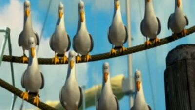 Дай, дай, дай, дай..Смешной момент из мультика "В поисках Немо" Чайки жгут!))))))