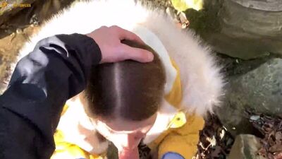 Public Blowjob in the forest | cambutterflies.com