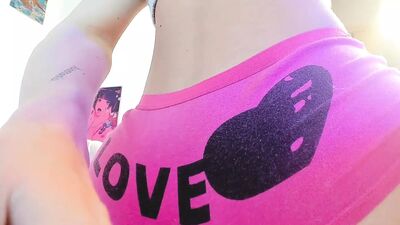 Wet panty close up camel toe fetish