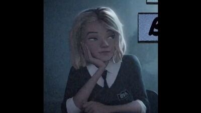 ↬ spider-man into the spider-verse ; gwen stacy