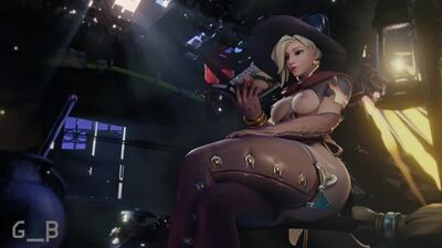 F95 18+ (overwatch , mercy animation , rule34 , nsfw , sfm , r34 , blender , big tits , овервотч , мерси)