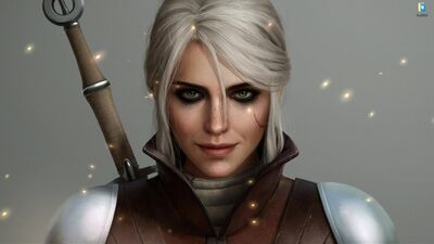 Цири с мечом за спиной из игры Ведьмак 3: Кровь и Вино - живые обои для Wallpaper Engine