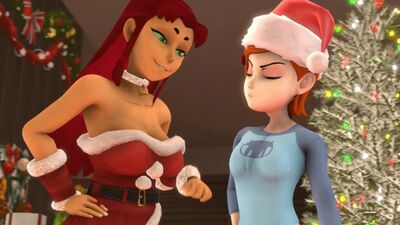 Ben 10 Christmas Eadole Gwen Tennyson Starfire Teen Titans animated futanari futa porn