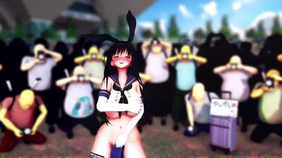 MMD R-18 [Extra Ver2] Yui Kotegawa Hypnosis Exposure Cosplay Event Author AquiNas