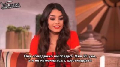 Ванесса Хадженс играет в игру на тв-шоу «Queen Latifah» (30.01.14) русские субтитры
