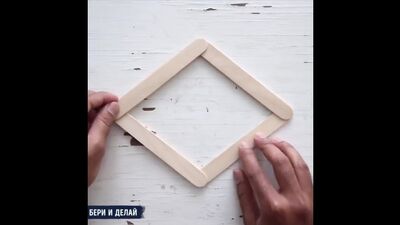 Мастерим из деревянных шпателей быстро и просто