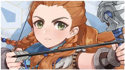 Геймплей за Элой из Horizon Zero Dawn в Genshin Impact