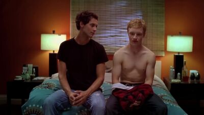 Noel Fisher after sex scene.