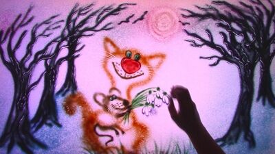 Поздравление с 8 марта от песочного шоу КРАСИВЫЕ ИСТОРИИ