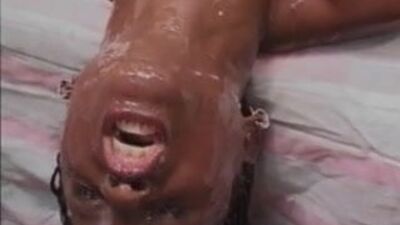 Ebony cum covered
