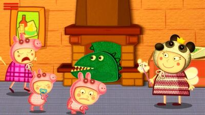 Свинка Пеппа и Три поросенка Пеппа |Сражаются Против Динозавра. Мультик ИГРА ДЛЯ ДЕТЕЙ