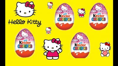 Просто ЧУДО - открываем яйца киндер сюрприз Hello Kitty. Unboxing 12 Hello Kitty Kinder Surprise!!!!