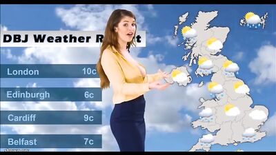 Ведущая новостей, горячее проскальзывание сосков