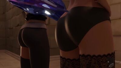 (Sound)K/DA Ahri&Akali sex [League of Legends, LoL;Porn;Hentai;R34;Blender;поорно;секс;хентай;лига легенд]