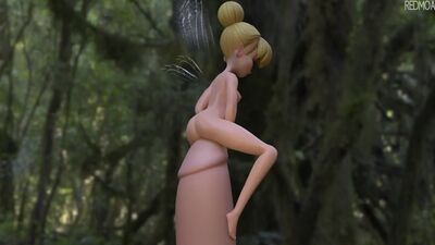 Феечка Динь-Динь не смогла пролететь мимо такого большого члена