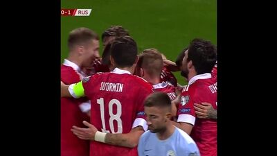 Гол Дивеева в ворота сборной Словении