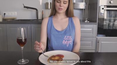 Litt1eAngel У ЖЕНЫ ДОЛГОЕ ВРЕМЯ НЕ БЫЛО СЕКСА, ОНА РЕШИЛА ОБСУДИТЬ ЭТО ЗА УЖИНОМ