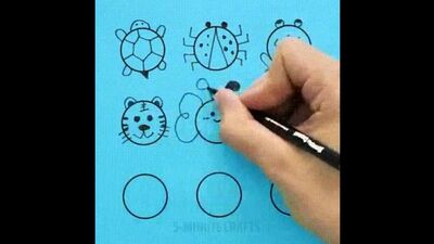 Быстрые простые рисунки на основе круга