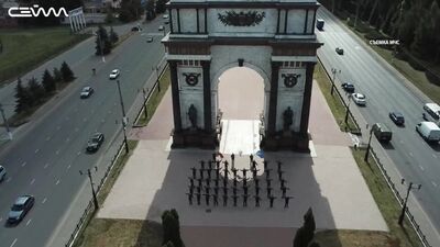 Курские студенты приняли участие во всероссийском флешмобе МЧС