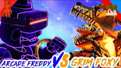 Tihonsyah - [SFM FNAF] Grim Foxy VS Arcade Freddy