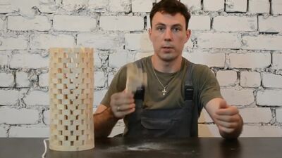 Светильник из деревянного бруса своими руками