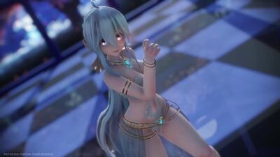 [Mmd R18] HAKU Arabian Suit 弱音ハク - Get Up and Move