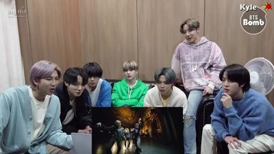 [Озвучка by Kyle] Реакция BTS на BLACK SWAN MV