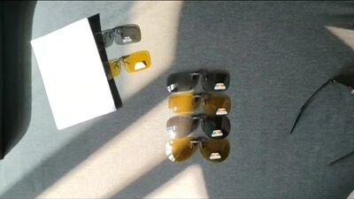 Фотохромные поляризационные накладки на очки - клипоны