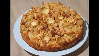Яблочно-ореховый пирог на сидре от Юлии Высоцкой