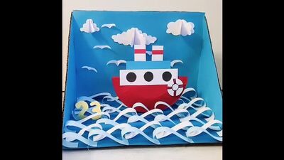 Поделка на 23 февраля "Прогулочный кораблик"
